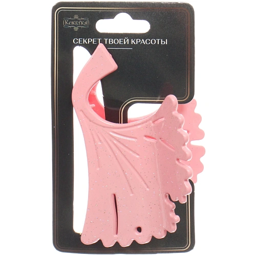 Заколка - краб для волос AKS - VIENTO, микс 6 цветов, цветок, 9,55,5см _6