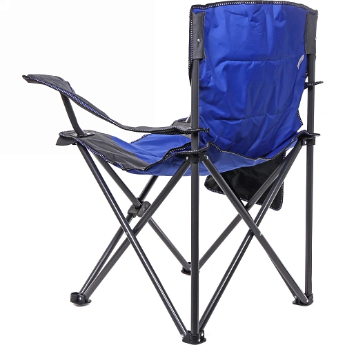 Кресло складное с подлокотниками до 120кг Турист 626395см серо-синее_14