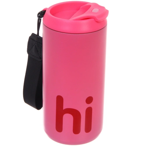 Термокружка 500мл "HI", цвет розовый