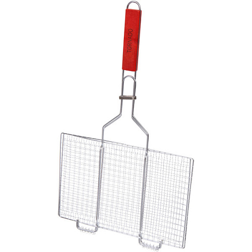 Решетка для гриля универсальная 35*23 см, h=2,5 см (длина с ручкой 57 см)