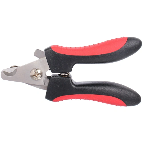 Когтерез для животных ЛАПУСИКИ, коллекция БРО, прорезиненная ручка, цвет чёрныйкрасный, 612см (блистер)_4