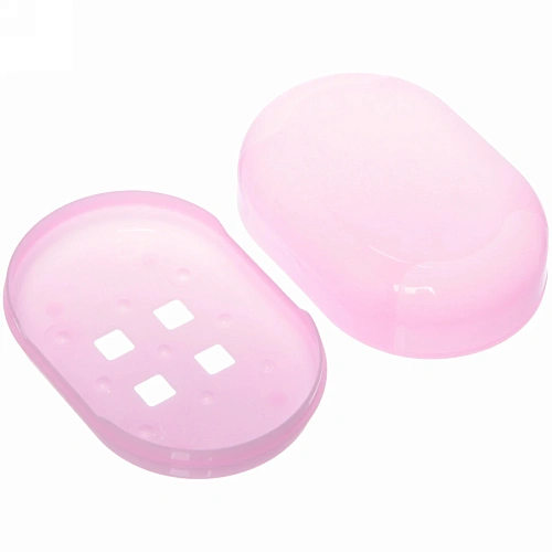 Набор банный дорожный 4шт Traveler - Горошек, микс 3 цв, (мочалка, футляр 2шт, расческа), 24,5174см_6