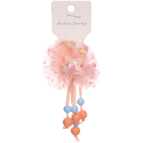 Резинки для волос детские 2шт КОНФЕТКИ, звездочки, микс 5 цветов, d-3см_7