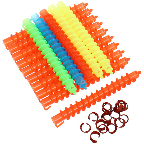 Бигуди для мелких кудрей 15шт KUDRI, цвет микс, 151,7см (в прозрачной косметичке и бантик)_3