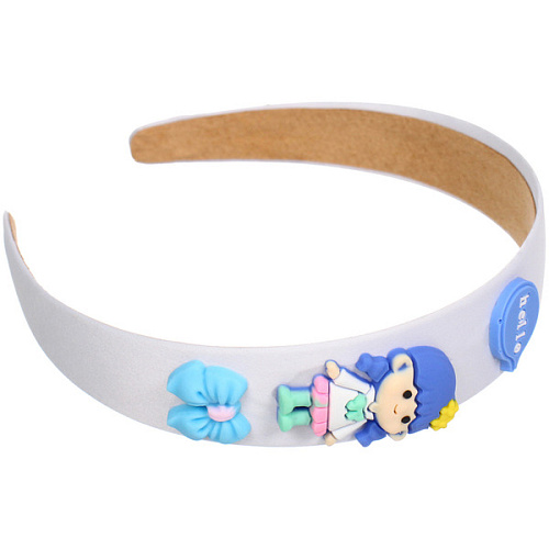 Ободок для волос детский БАМБИ БУМ, подружка, цвет розовый, лавандовый и голубой, 3см_7