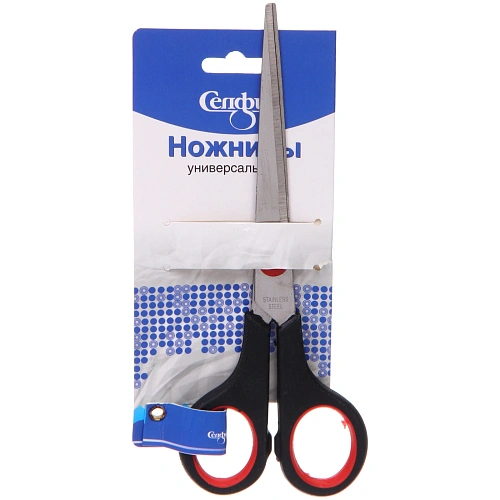 Ножницы универсальные бытовые ИДЕЯДОМА, цвет черный, 174см (блистер Селфи)_4