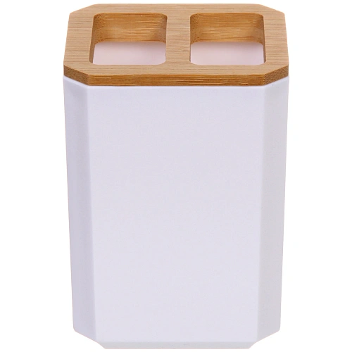 Подставка для зубных щеток Квадро белая_3