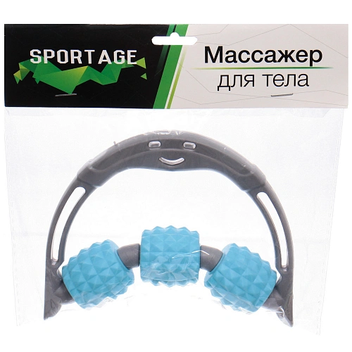 Массажер для тела роликовый Universal 3 ролика, 15133,5 см, голубой_9