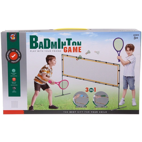 Набор игровой 3 в 1 ZG270-258 сетка с подставкой 1609045 см, 2 ракетки,волан,мяч,тарелка,насос_5