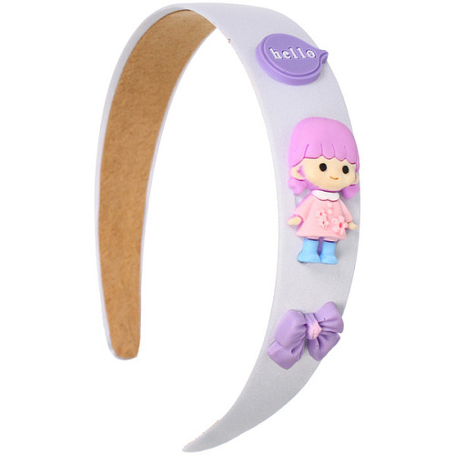 Ободок для волос детский БАМБИ БУМ, подружка, цвет розовый, лавандовый и голубой, 3см_10