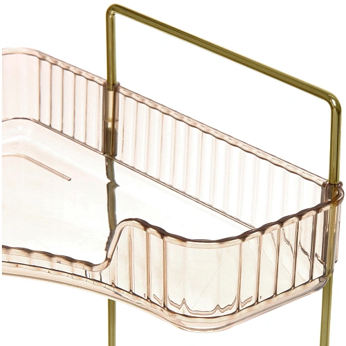 Полка для ванны угловая двойная Фреш, бежевая 25,7х29,7х25,7см_9