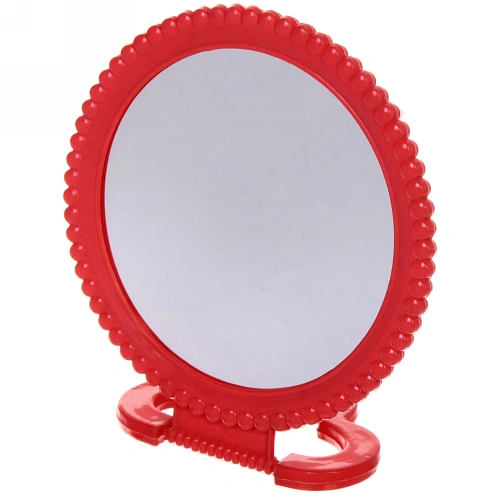 Зеркало настольное в пластиковой оправе Бусинки круг, подвесное, цвет микс, d-12см (Стикер на минивложение)_11