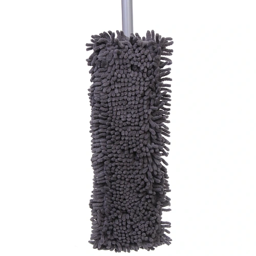 Швабра Селфи с насадкой из микрофибры, насадка 100гр ,букли Gray _7