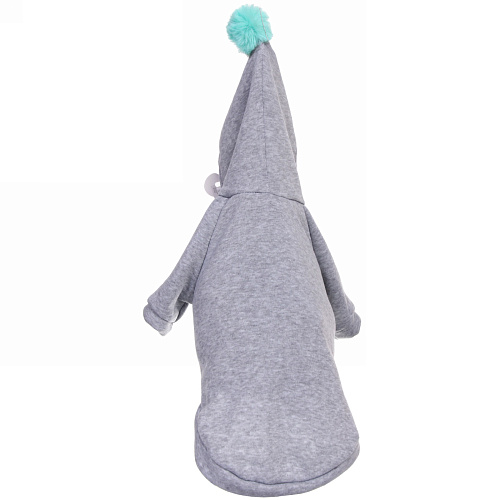 Кофта-толстовка для собаки Помпончик с капюшоном, размер XL (5640см) цвет серый Ultramarine_7