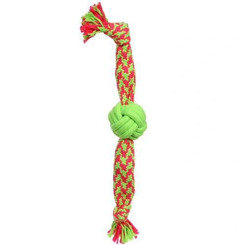 Игрушка-канат для всех пород собак Счастливый хвост!, цвет ярко-зеленый, 406см90гр_4