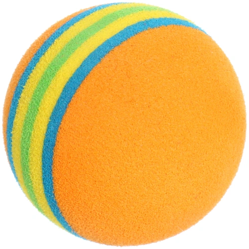 Игрушка - шарик  для кошек ИГРУЛИК, микс 6 цветов, d-3,5см, (пакет с подвесом)_3