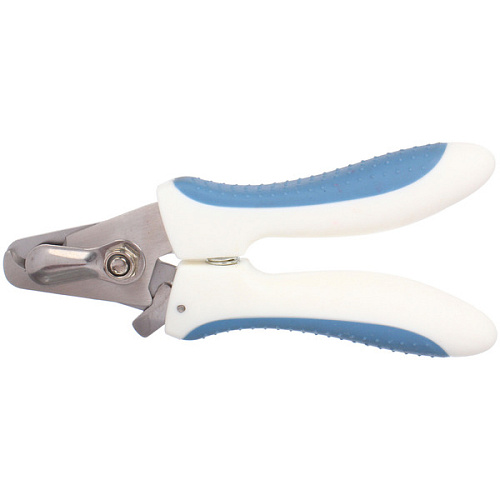 Когтерез для животных ЛАПУСИКИ, коллекция БРО, прорезиненная ручка, цвет белыйголубой, 55155см (блистер)_5