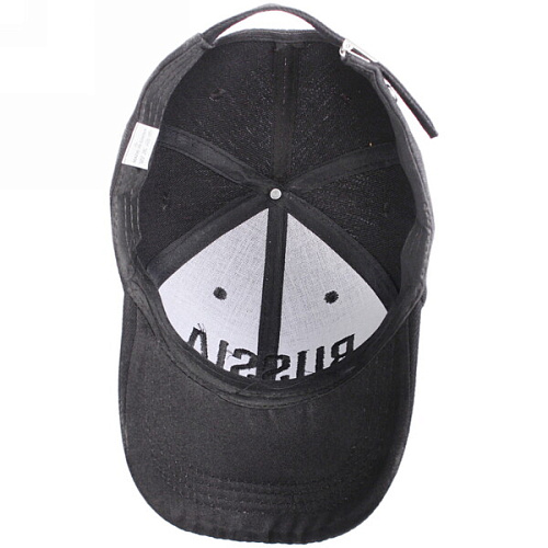 Бейсболка унисекс Russia, хлопок, цвет черный, р58_7