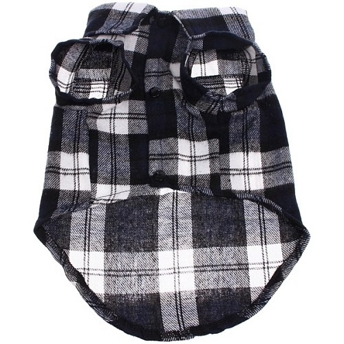 Кофта - рубашка фланелевая для мелких пород собак и кошек BRO Style, цвет черный, р 2XL_6