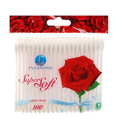 Ватные палочки РУСАЛОЧКА Super Soft 100шт