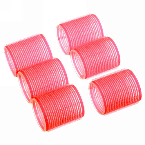 Бигуди липучки, 6шт, однотонные, цвет микс, d-5см_14