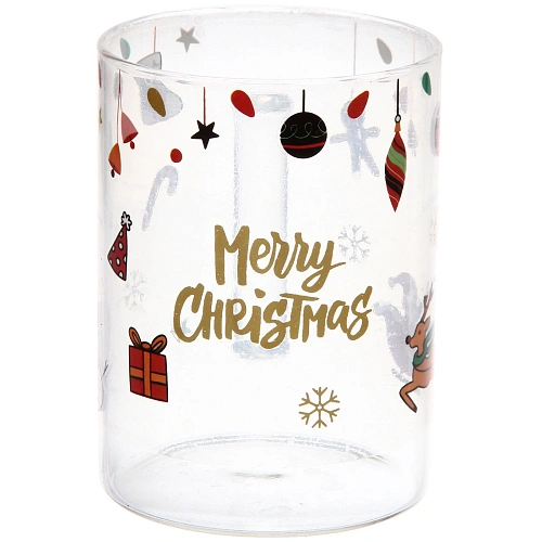 Кружка стеклянная 450мл Тепло праздника, микс рисунков_10
