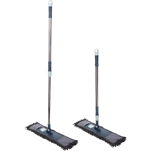 Швабра Селфи с насадкой из микрофибры, насадка 50*11 150гр букли Gray 