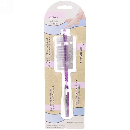 Пемза для ног Pedicure - Hit, 4 в1, четырехсторонняя, цвет в ассортименте, 17см _7