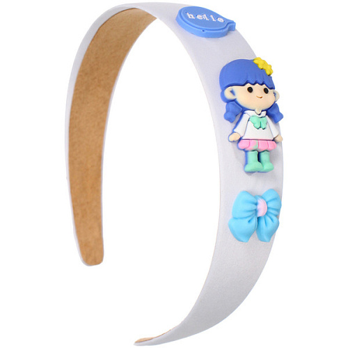 Ободок для волос детский БАМБИ БУМ, подружка, цвет розовый, лавандовый и голубой, 3см_11