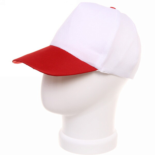 Бейсболка двухцветная Summer collection, цвет белый с красным, р58_5