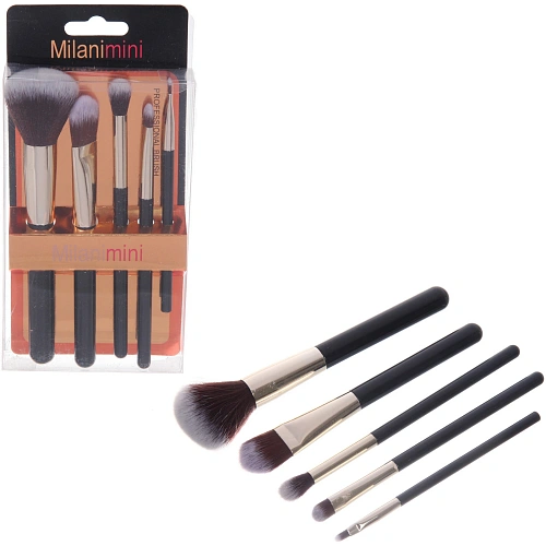 Кисти для макияжа 5шт "ДИ МАРКО", цвет черный, 10*19см/19см