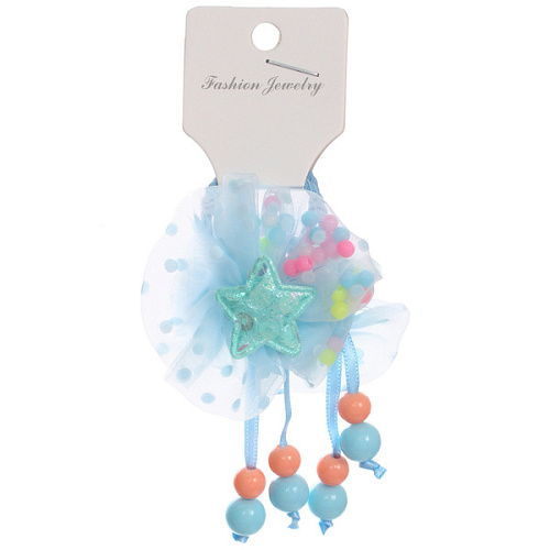 Резинки для волос детские 2шт КОНФЕТКИ, звездочки, микс 5 цветов, d-3см_4