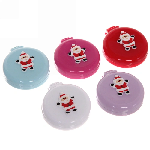 Расчёска массажная складная с зеркалом Новогодний Леденец, цвет микс, d-6см_11