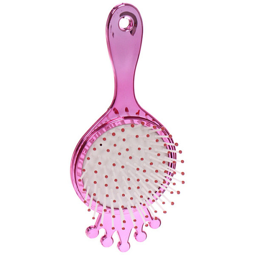 Расческа массажная детская зеркальная ЛАВАНДА, маленькая Леди, микс 4 цвета, 716см (блистер Ultramarine)_7