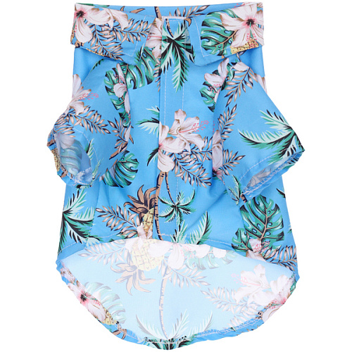 Рубашка для собак и кошек малых и средних пород СТИЛЬНЫЙ БРО, принт пальмы, размер S_4