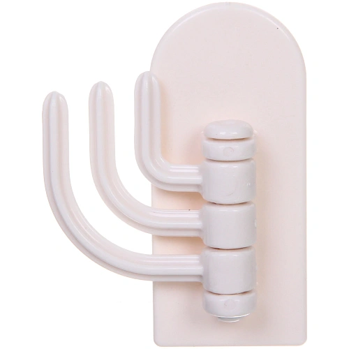 Крючок настенный многофункциональный на липкой основе ИДЕЯДОМА, цвет белый, нагрузка 2кг76см (пакет с подвесом)_6