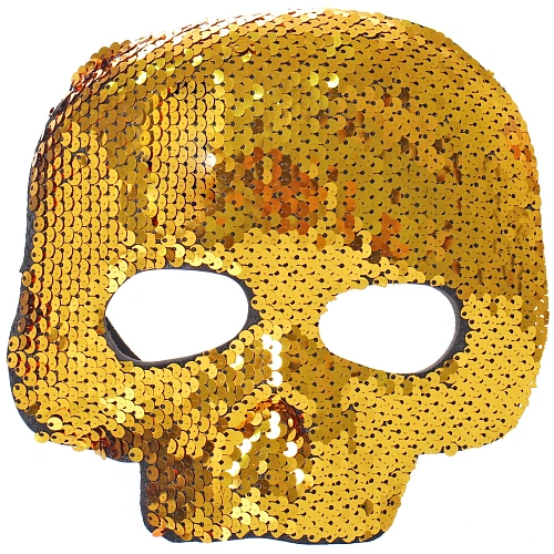 Маска карнавальная Блестящий череп, микс_3
