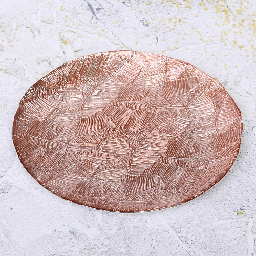 Тарелка 26см Ривьерарозовое золото_5