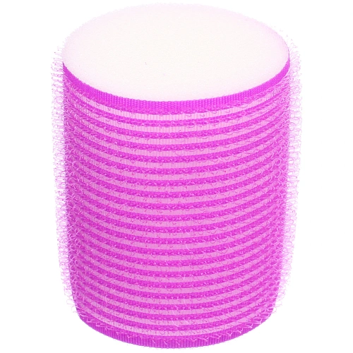 Бигуди-липучки с поролоном для сна мягкие 6шт Безупречные Локоны, цвет фуксия, 64,8см_3