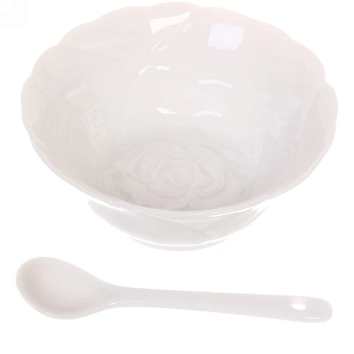 Набор соусников White magic 4шт с ложками Круг_4