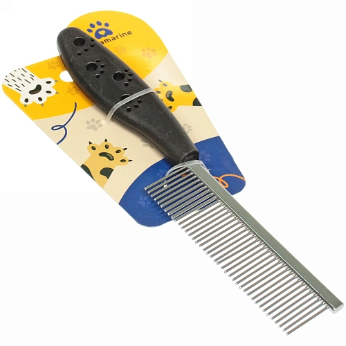 Расческа для кошек и собак Алиса 20см цвет черный Ультрамарин_2