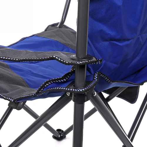 Кресло складное с подлокотниками до 120кг Турист 626395см серо-синее_16