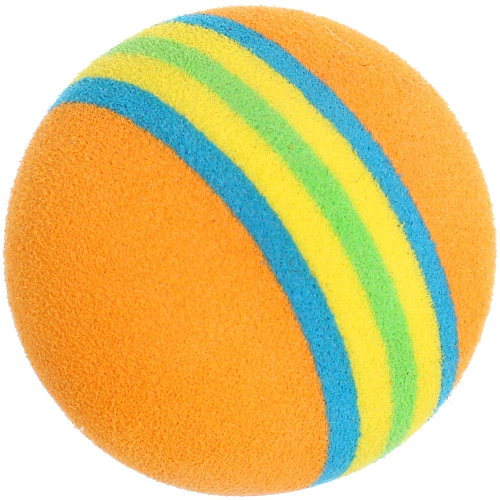 Игрушка - шарик  для кошек "ИГРУЛИК", микс 6 цветов, d-3,5см, (пакет с подвесом)