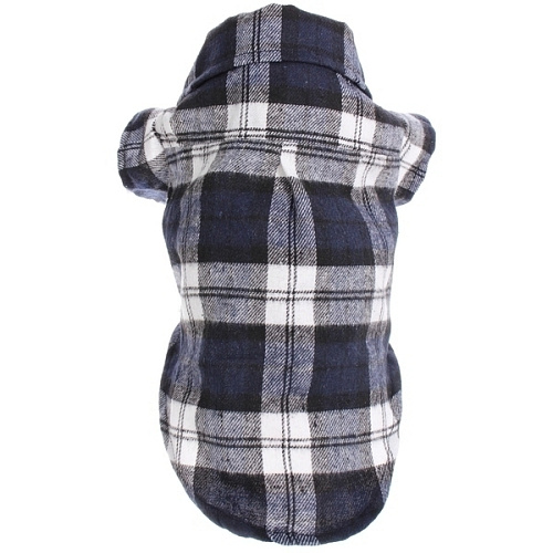 Кофта - рубашка фланелевая для мелких пород собак и кошек BRO Style, цвет черный, р 2XL_7