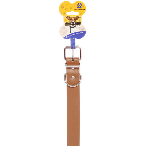 Ошейник для собак из искусственной кожи Стильный БРО, цвет коричневый, 362см (бирка)_4