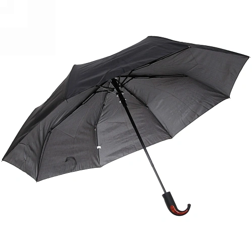 Зонт мужской полуавтомат Ультрамарин - Томас, цвет черный, ручка крючок, d98см_5