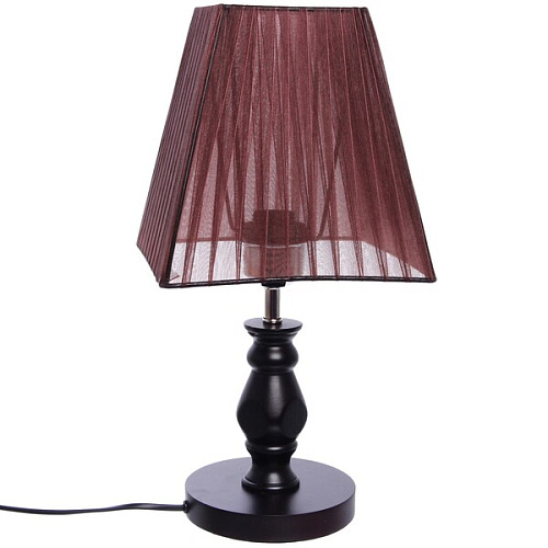 Светильник  Классика 8168-1 h-35см (615-113)+ абажур коричневый квадратный (999-004)  (220В, Е27, выклвкл, 40 Вт)_16