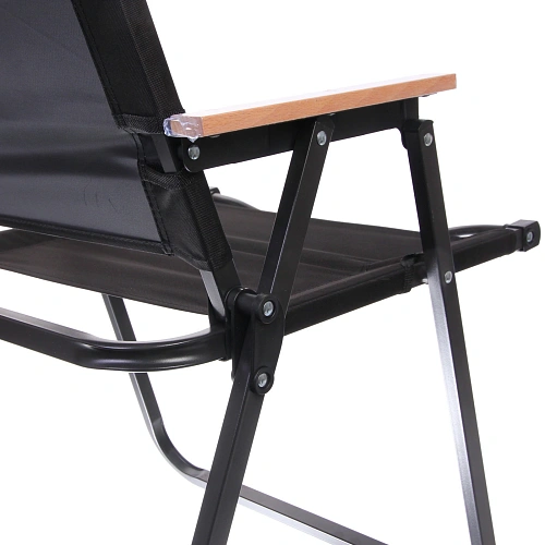 Кресло складное с подлокотниками до 100 кг SJ-0032, 555378 см, цвет чёрный, ТуристМастер_7