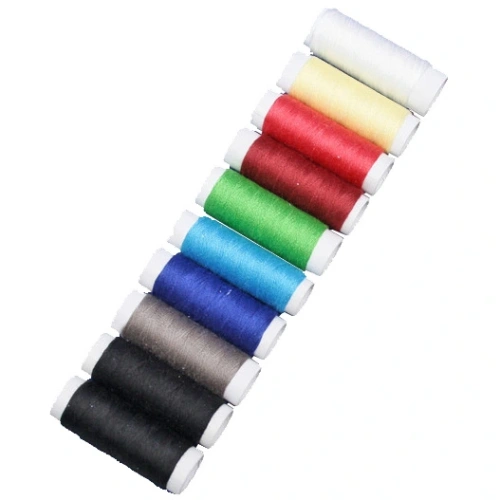 Нитки в наборе 10шт, цвет микс, 40м. 16,5*5,5*1,6см  (пакет с подвесом)