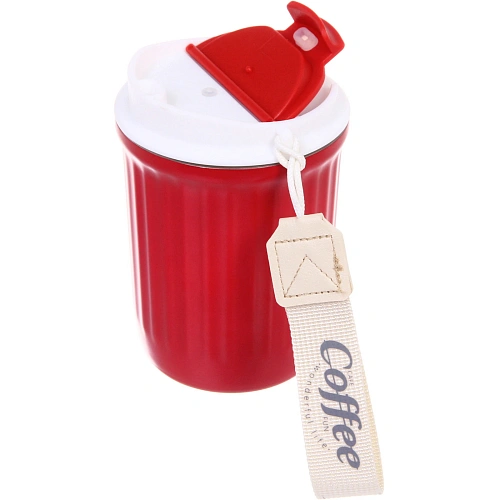 Термокружка 350мл Coffee, цвет красный _3